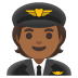 🧑🏾‍✈️ pilot: medium-dark skin tone display on Google